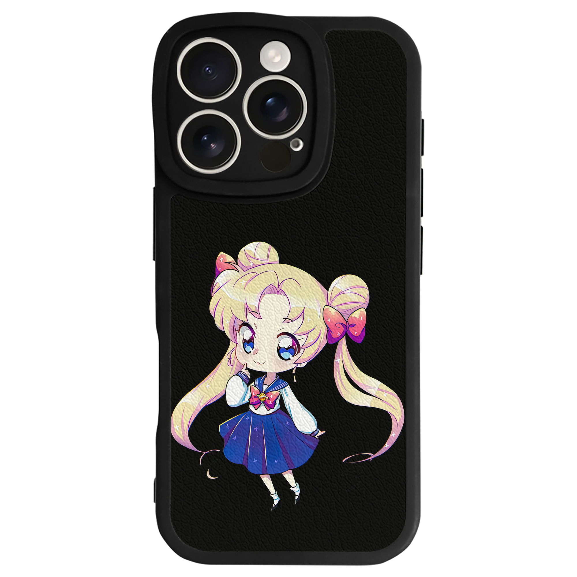 （画像用） 美少女戦士セーラームーン 月野 うさぎ つきの うさぎ Sailor Moon Tsukino Usagi 【iPhone 16シリーズ対応】シリコンスマホケース（レザー調） 材質：シリコン